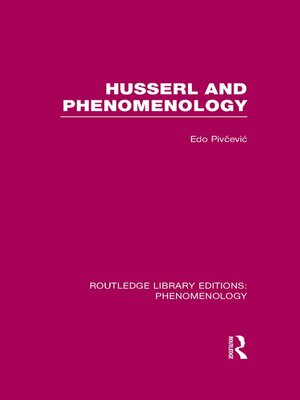 cover image of Husserl and Phenomenology